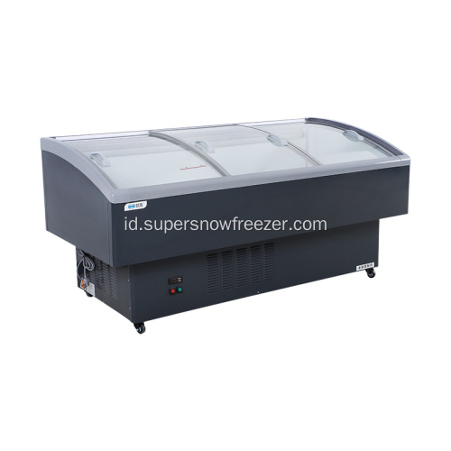 Pullon Pulau Horisontal Freezer Freezer Freezer